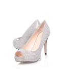 House of Fraser Carvela Grind Bridal Shoes in Silver