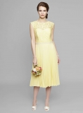 BHS - Lemon Louisa Lace Pleat Bridesmaids Dress